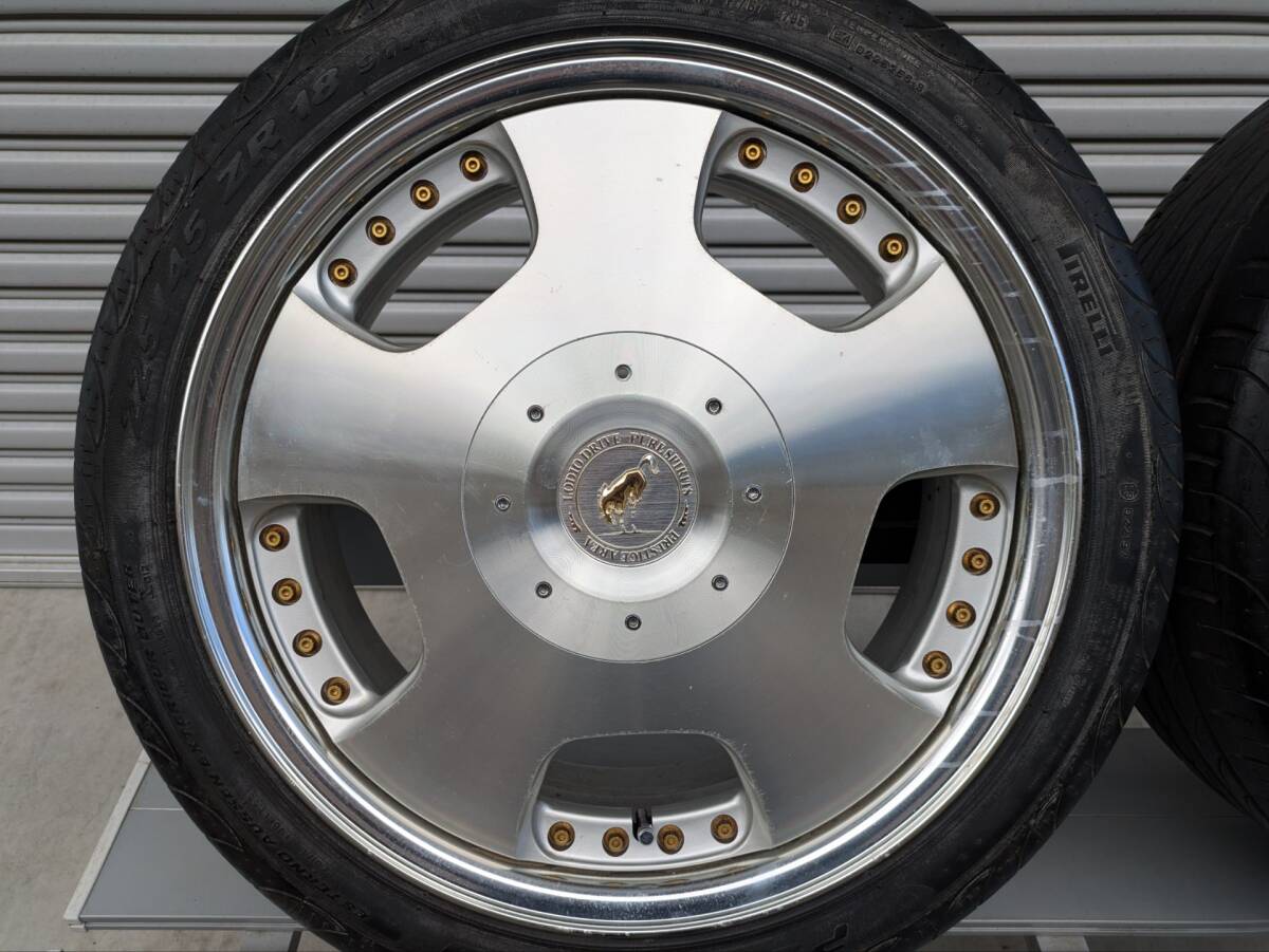 ②即決◆ハイエース スピードスター ロデオドライブディッシュホイール・タイヤ2本 7.5J+25 PCD139.7 6H 約108Φ 225/45R18 SSRヴィエナ_画像3