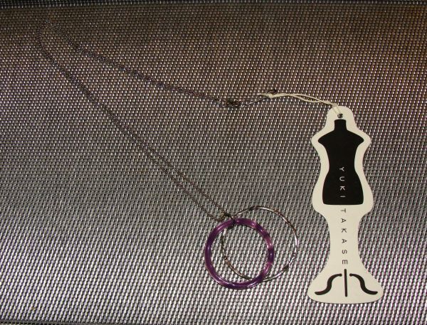 【未使用タグ付き】ワケあり★YUKI TAKASE/ユキ タカセ★デザインペンダント ★パープル　　小売価格￥9，500　RT　　_画像3
