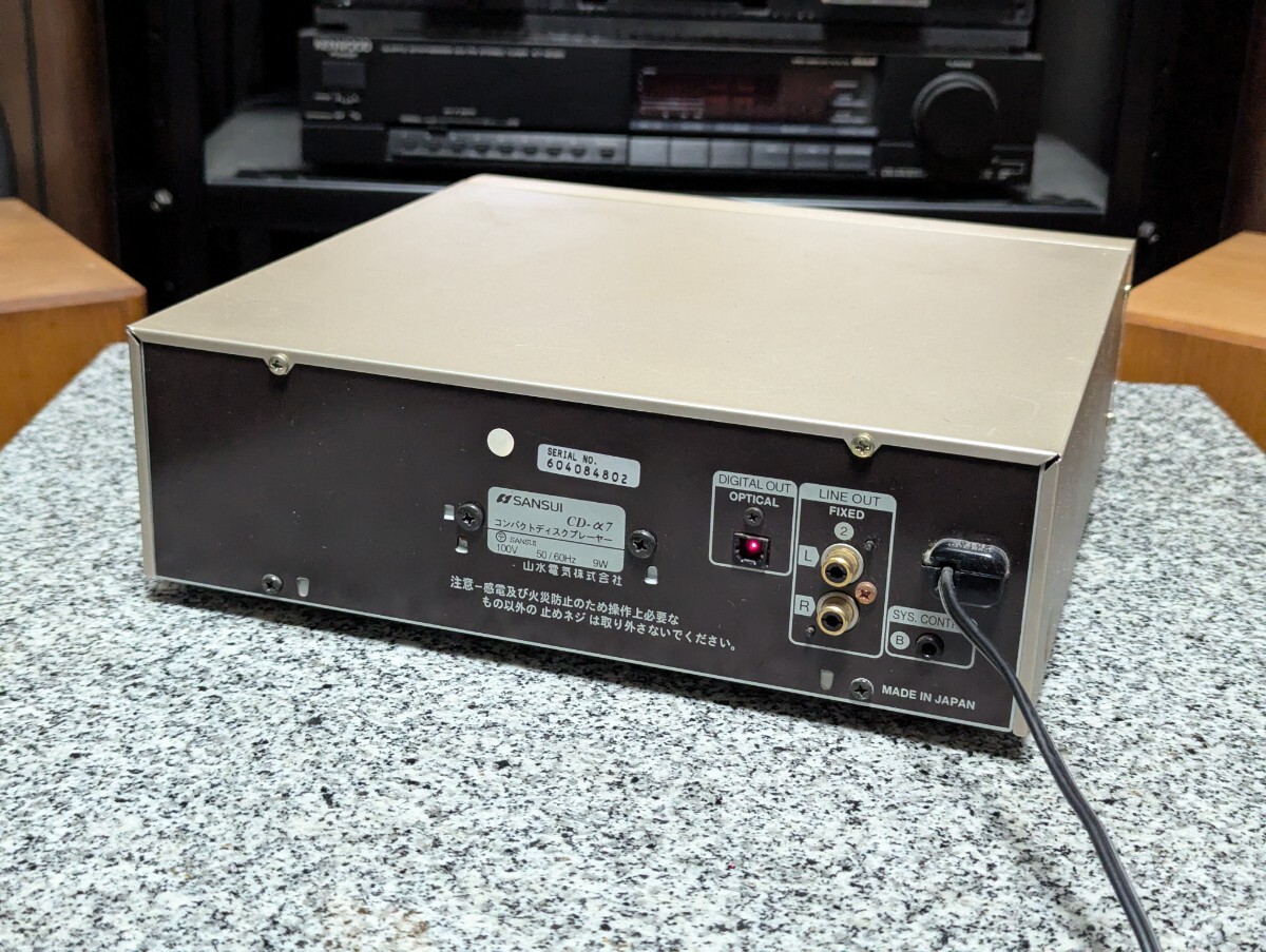 SANSUI　CD-α7 CDプレイヤー ピックアップ、トレーベルト新品交換済み SANSUI CD-α7 CDプレイヤー ピックアップ、トレーベルト新品交換