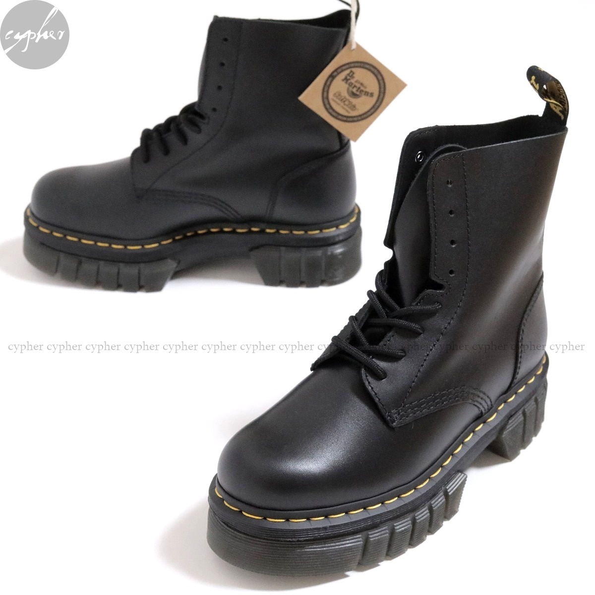 UK6 25cm новый товар Dr.Martens AUDRICK 8 отверстий сапоги черный Dr. Martens NAPPA LUX кожа чёрный толщина низ 27149001 ботинки 8-EYE BOOT