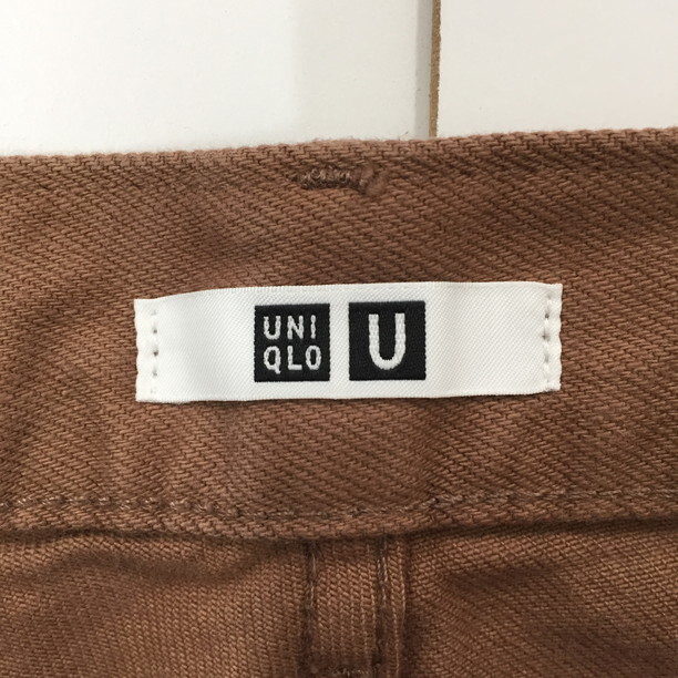2206F-223 メンズ UNIQLO ユニクロ ブラウン チノパンツ 27 新品タグ付き ライトブラウン【送料一律!800円】_画像2