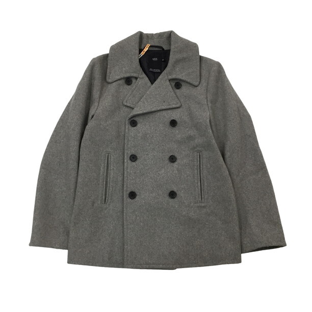 2308F-284 メンズ AZUL by moussy アズールバイマウジー グレー ピーコート XS 【送料一律！800円】_画像1