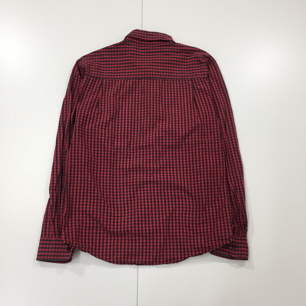 2310F-155 メンズ JUNGLE STORM ジャングルストーム レッド シャツ L チェック 長袖【送料一律！800円】_画像4