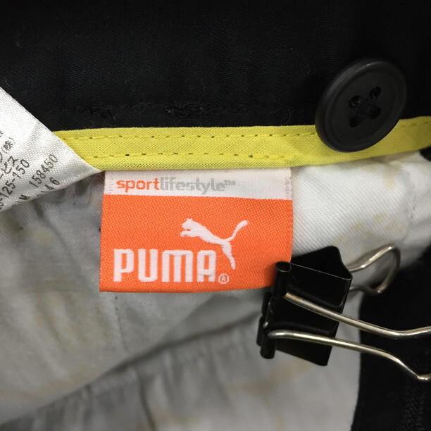 2310F-188 メンズ puma プーマ ブラック パンツ 85 【送料一律!800円】_画像2