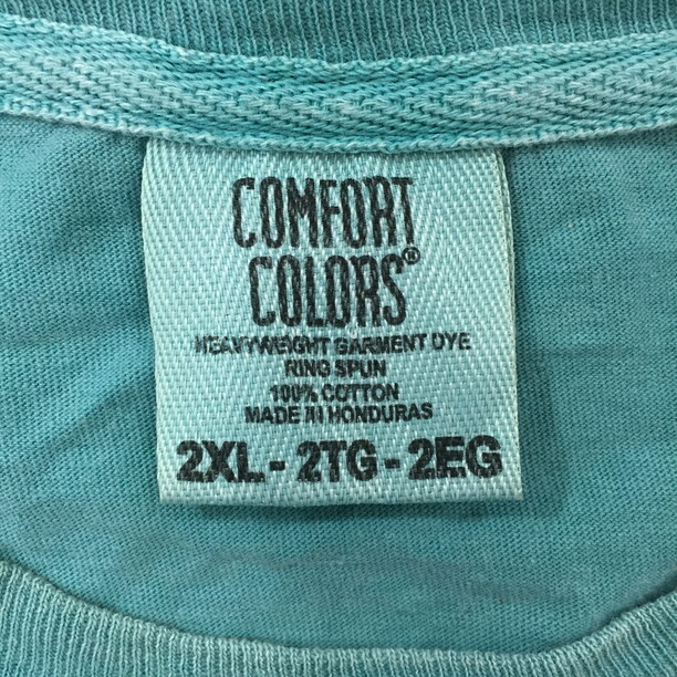 2311F-047 メンズ COMFORT COLORS コンフォートカラーズ グリーン 長袖Tシャツ 2XL 【送料一律!800円】_画像2