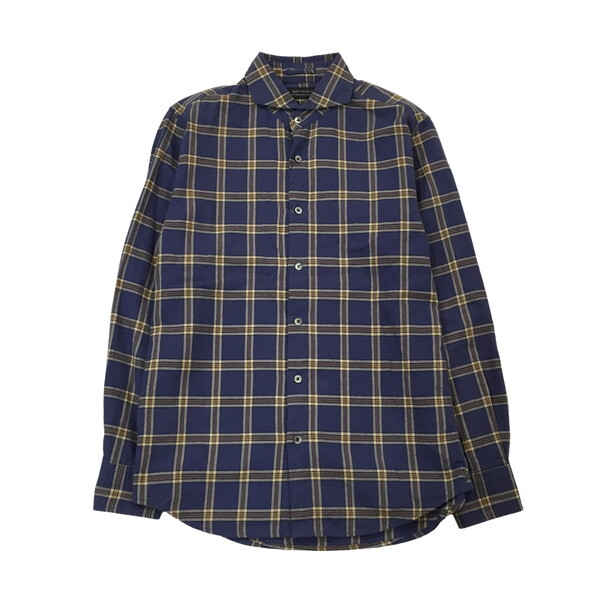 2311F-145 メンズ NANO UNIVERSE ナノユニバース ブルー シャツ M 【送料一律！800円】_画像1