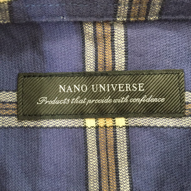 2311F-145 メンズ NANO UNIVERSE ナノユニバース ブルー シャツ M 【送料一律！800円】_画像2