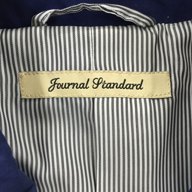 2312F-190 メンズ JOURNAL STANDARD ジャーナルスタンダード ネイビー ステンカラーコート S 【送料一律！800円】