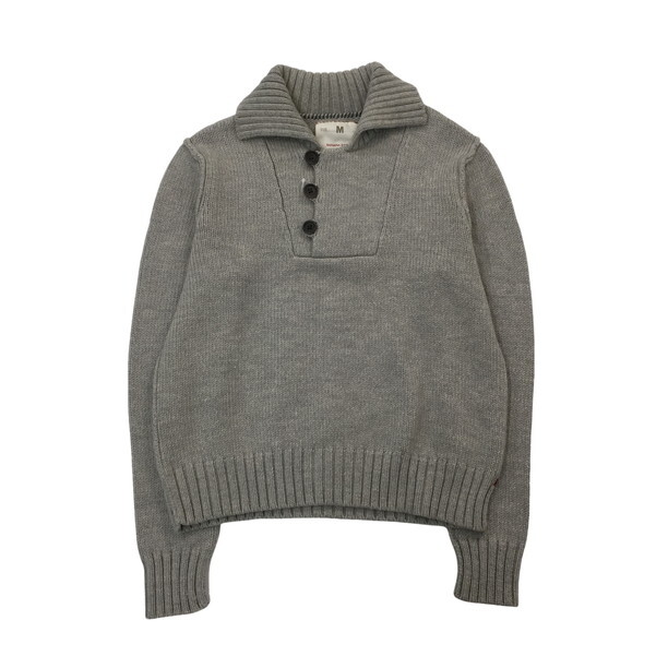2312F-229 メンズ BANANA REPUBLIC バナナリパブリック グレー ニットセーター M 【送料一律!800円】_画像1