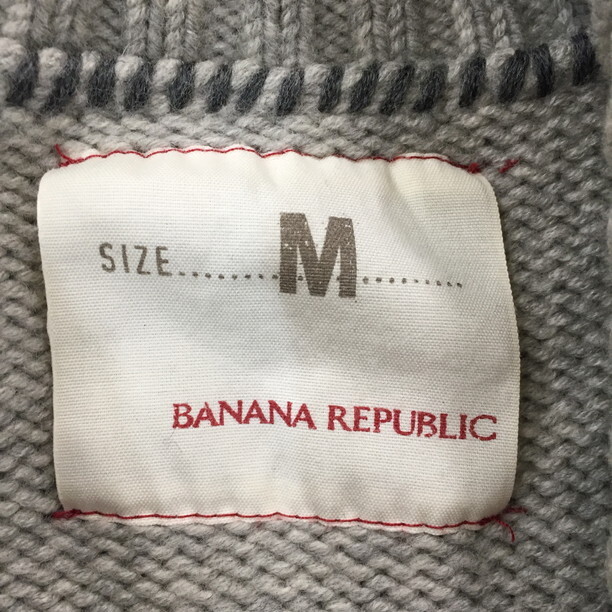 2312F-229 メンズ BANANA REPUBLIC バナナリパブリック グレー ニットセーター M 【送料一律!800円】_画像2