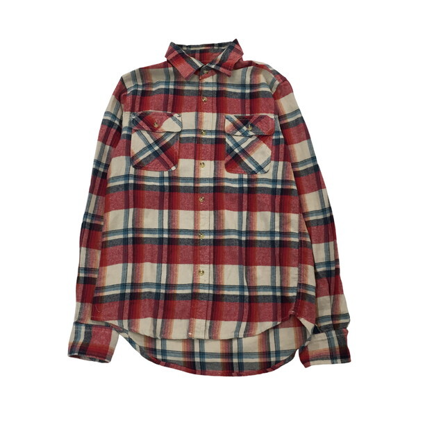 2312F-259 メンズ roshell ロシェル レッド シャツ M 【送料一律！800円】_画像1