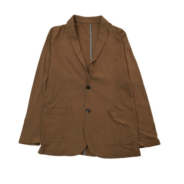 2312F-272 メンズ THE SHOP TK ザ ショップ ティーケー ブラウン テーラードジャケットブレザー L 【送料一律！800円】_画像1