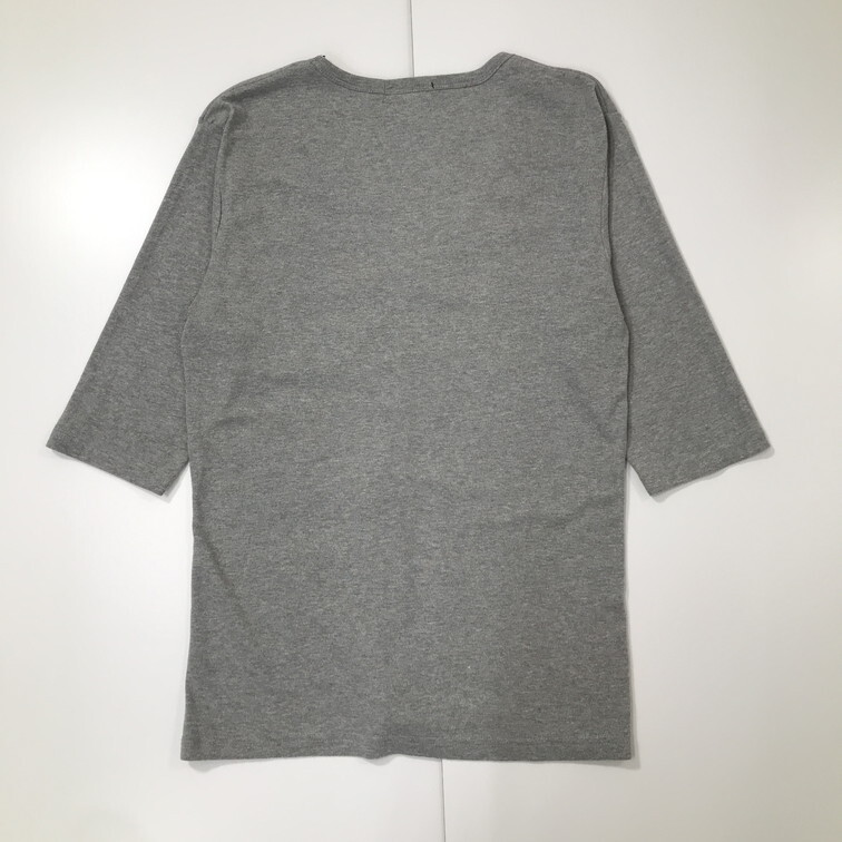 2204F-035 メンズ roshell ロシェル グレー 半袖Tシャツ XL ロンT 5分袖 Vネック【送料一律！800円】_画像4