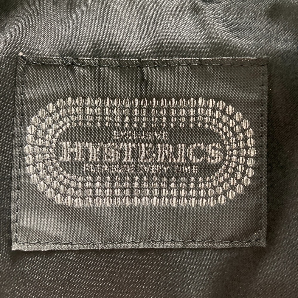 良品 HYSTERICS ヒステリックス ヒスガール バック刺繍 スカジャン サイズF ブラック