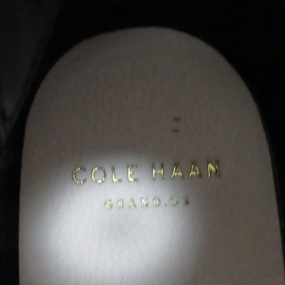  прекрасный товар COLE HAAN Cole Haan замша булавка каблук po Inte dotu со вставкой из резинки короткие сапоги 7.5 B 24.5cm соответствует черный 
