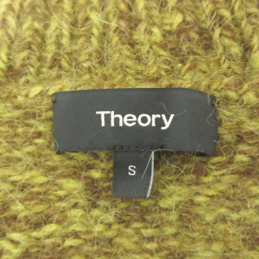 美品 Theory セオリー AIRY ALPACA MARL VNECK アルパカ Vネック プルオーバー ニット セーター S マスタード_画像3