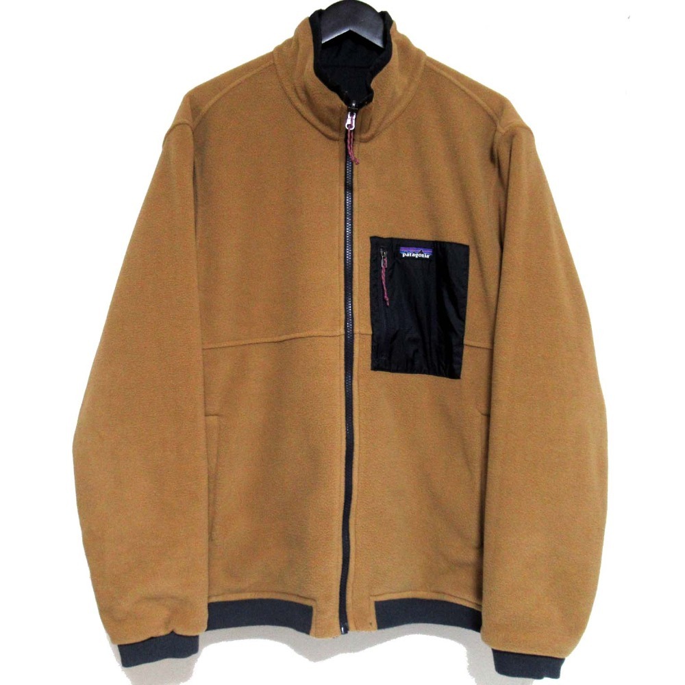 美品 22AW patagonia パタゴニア REVERSIBLE SHELLED MICRODINI JKT リバーシブル ジャケット 26215 Lサイズ ベージュ_画像1