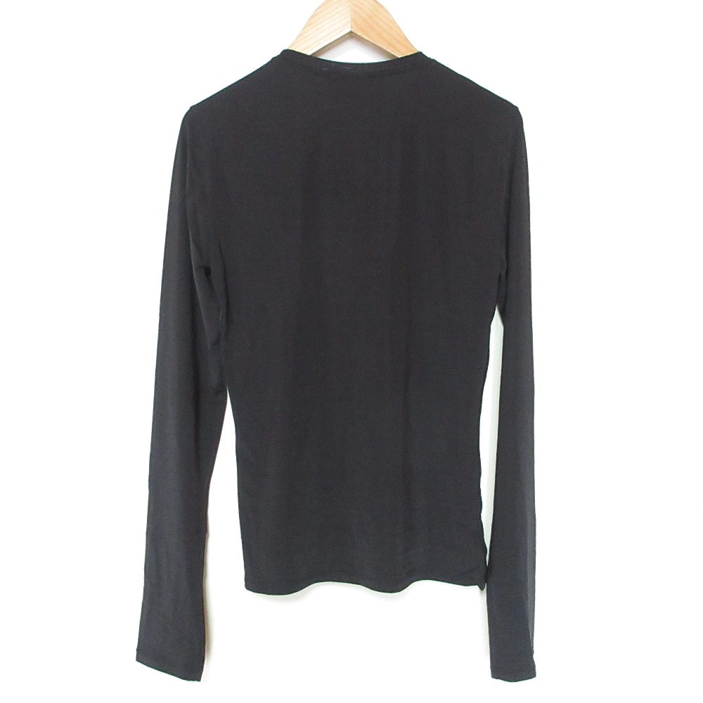 良品 GUCCI グッチ ナイロン ストレッチ 長袖 ハーフジップ カットソー プルオーバー M ブラック