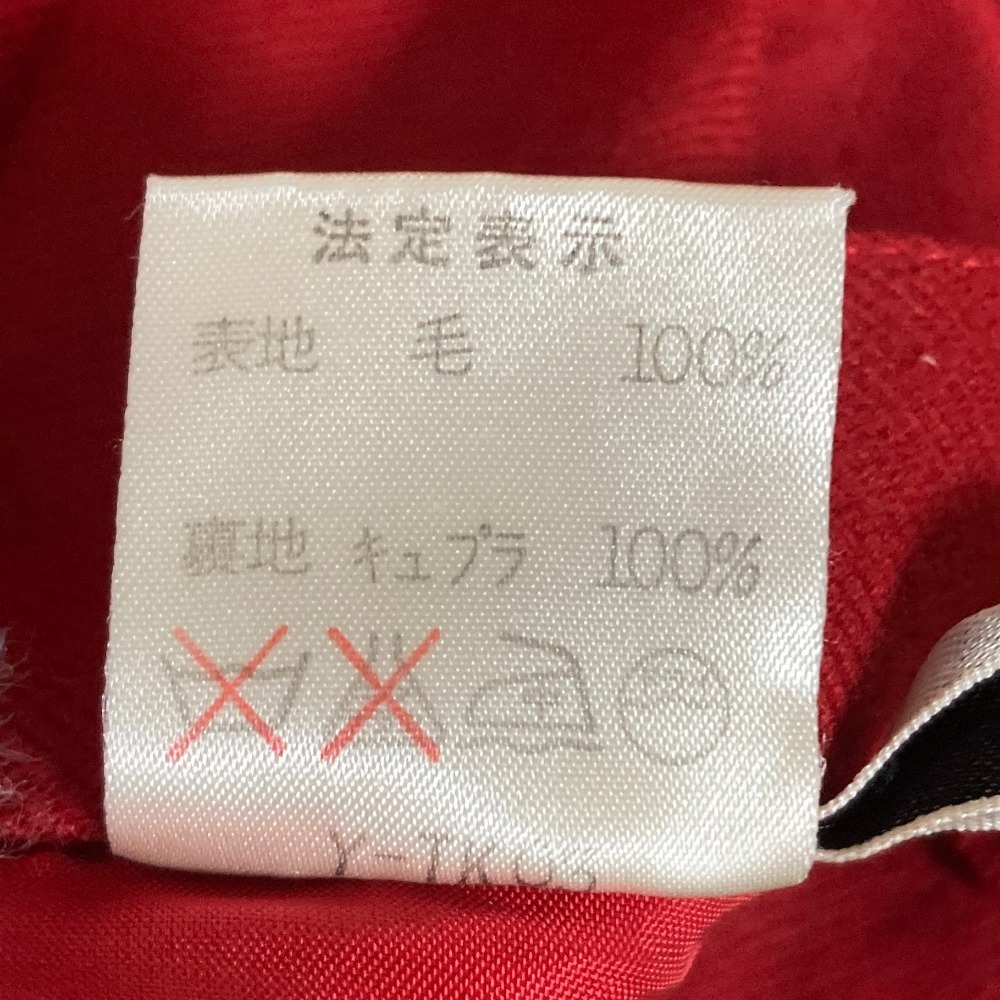美品 Christian Dior クリスチャンディオール ヴィンテージ ウール フレアスカート Mサイズ レッド