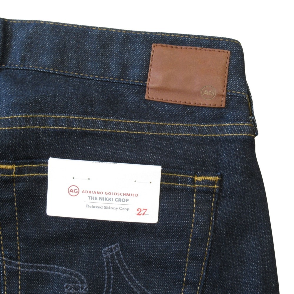 未使用 AG エージー THE NIKKI CROP デニム クロップド パンツ ストレッチ W27 インディゴブルー_画像3