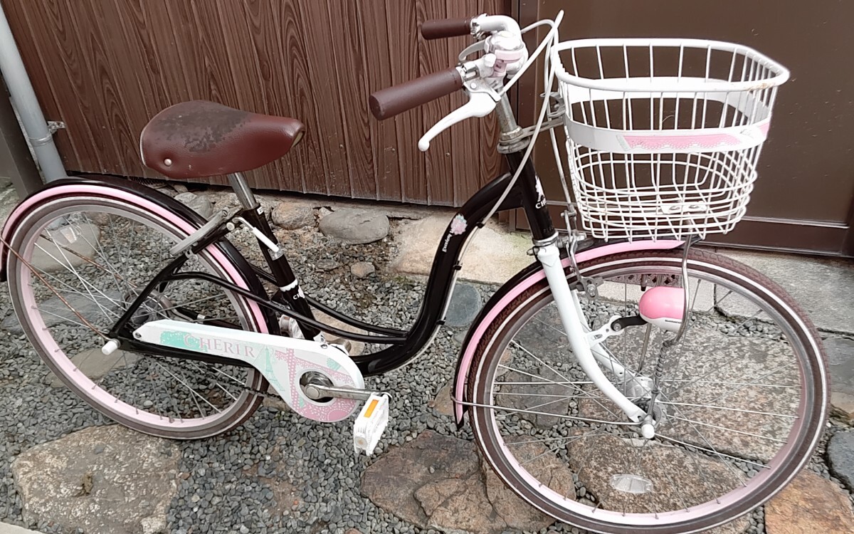 手渡し 引取り限定(京都市) あさひ asahi 子ども用自転車 22インチ 女の子 小中学生 ピンク系 オートライト スペアキー/取説等付属