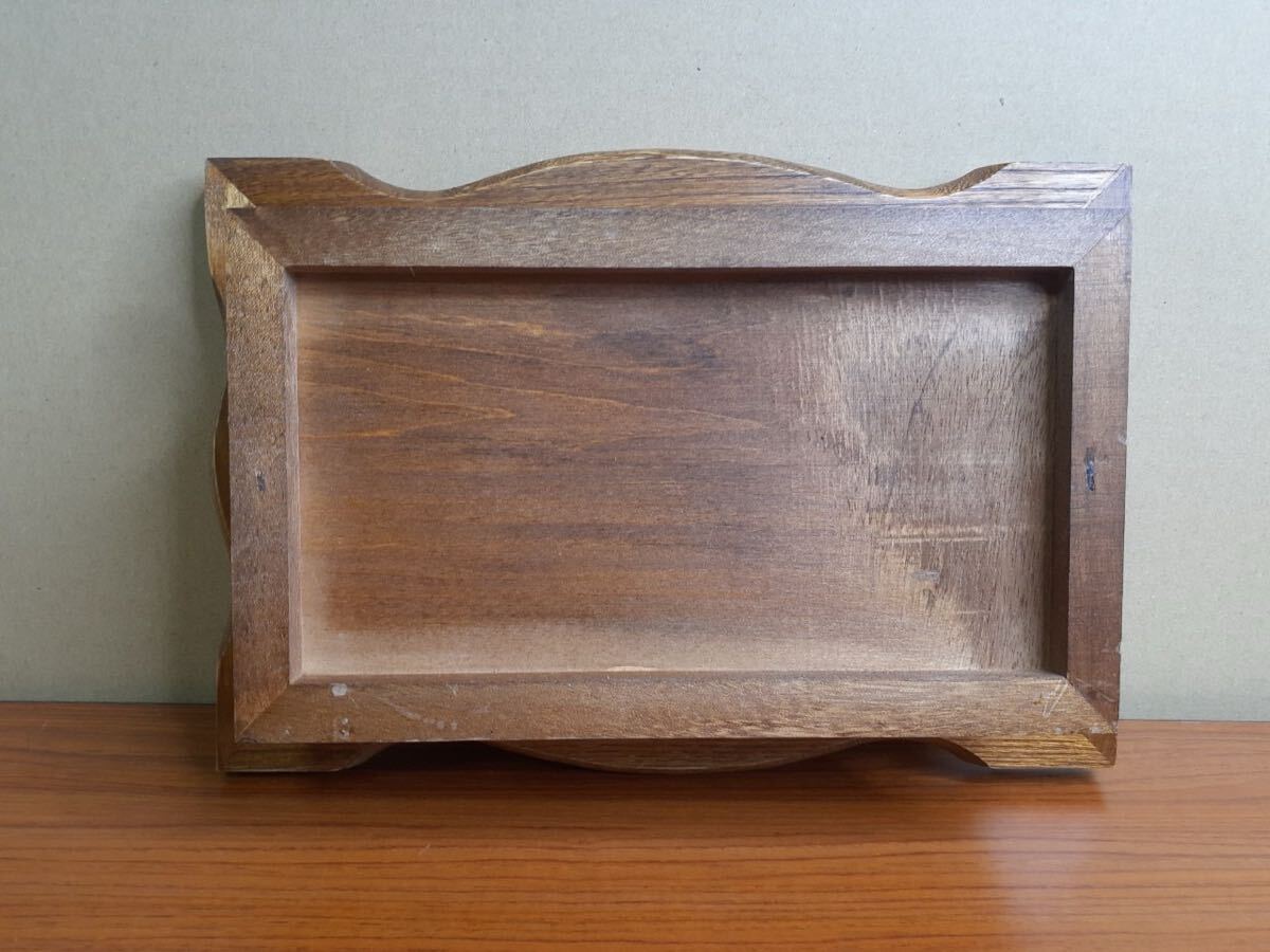 8)★未使用★【天然木・木製品】卓上 灰皿・小物入れ付 茶道具 アンティーク調 元箱・説明書付 置物 時代物 レトロ 木箱_画像8