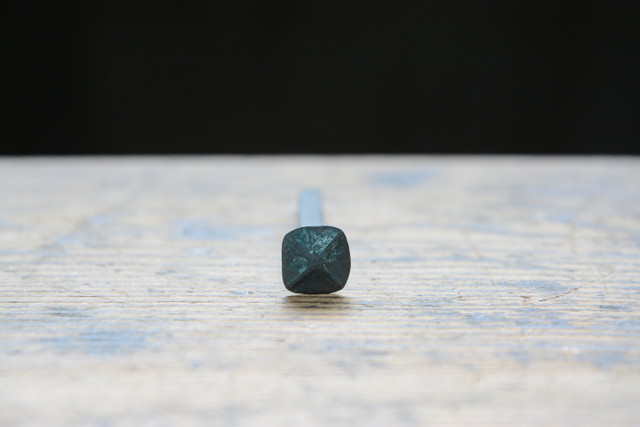 NO.6263 古い銅の角釘 103mm 検索用語→A50gアンティークビンテージ古道具金物折れ釘和釘舟釘船釘宮大工火打フック神社仏閣オブジェ_画像6