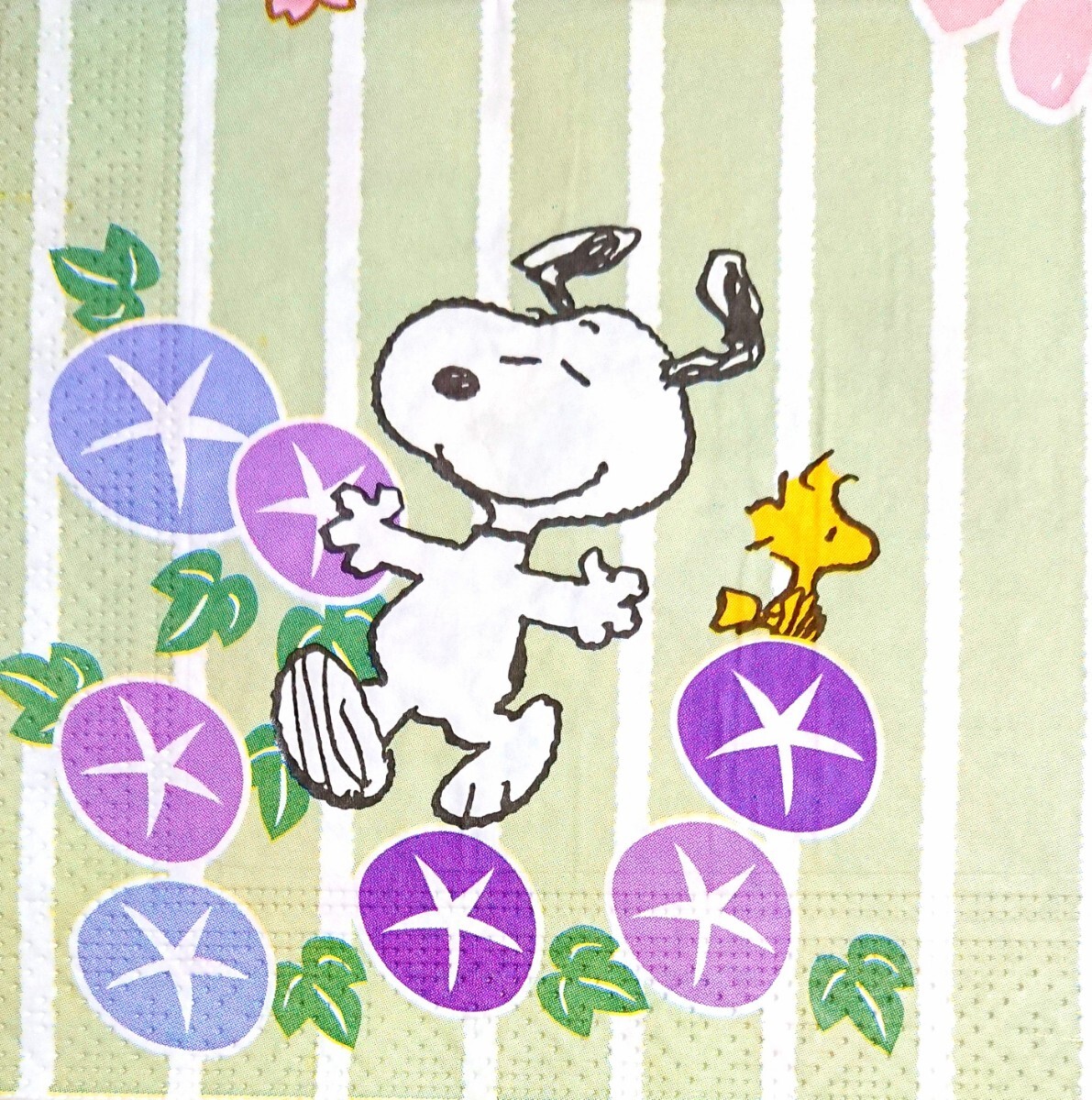 【即決】ペーパーナプキンバラ売り1枚から ランチサイズ 【SNOOPY】四季の花_画像3