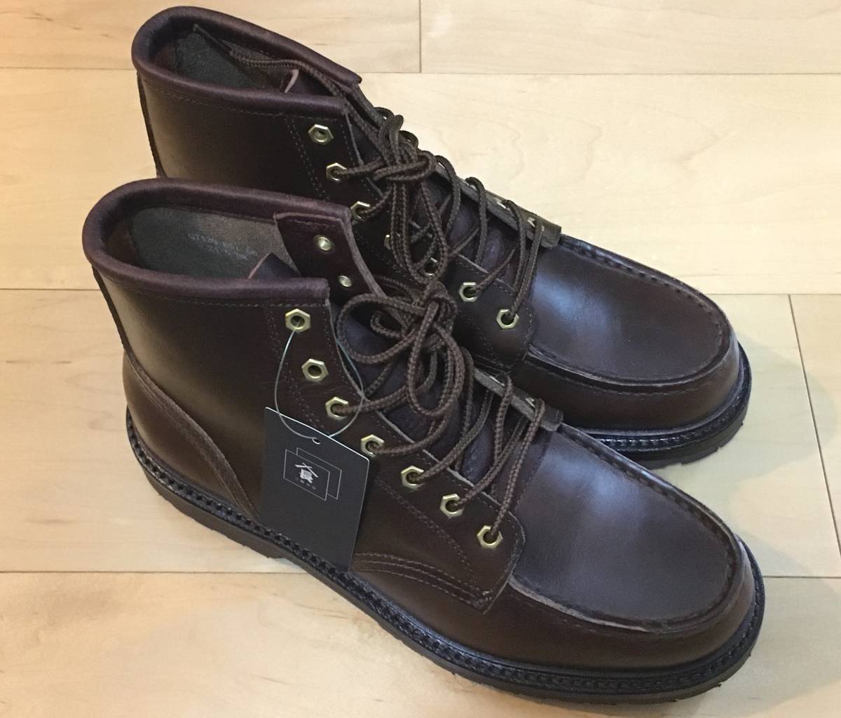 三陽山長　モックトゥブーツ 榛名　24.5cm　ビブラムソール　日本制　ブラウン　三陽商會(huì)　定価66.000円