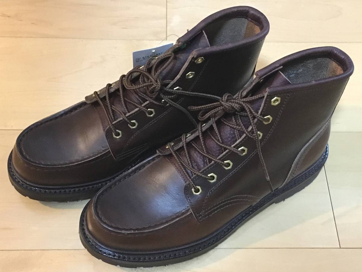 三陽山長　モックトゥブーツ 榛名　24.5cm　ビブラムソール　日本制　ブラウン　三陽商會(huì)　定価66.000円