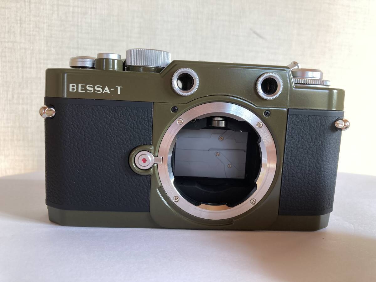 【希少限定品】美品 101周年記念モデル Voigtlander BESSA-T フォクトレンダー ベッサT オリーブ Helier 50mm F3.5 ヘリアー コシナ 動(dòng)作OK