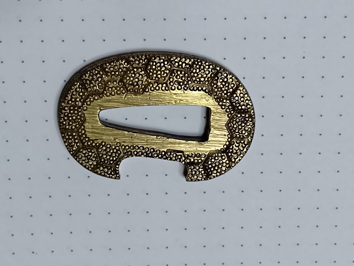 鍔　短刀　真鍮製　 刀装具　 日本刀装具　骨董_画像4