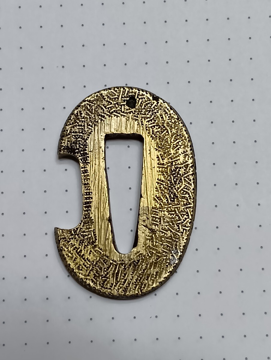 鍔　短刀　真鍮製　 刀装具　 日本刀装具　骨董_画像2