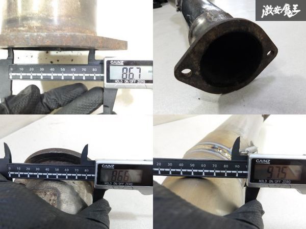 【絶版 希少 チタン製!】TAKERO'S タケローズ WGNC34改 ステージア 260RS RB26DETT マフラー エキゾースト パイプ 出口約120φ 棚34_画像9