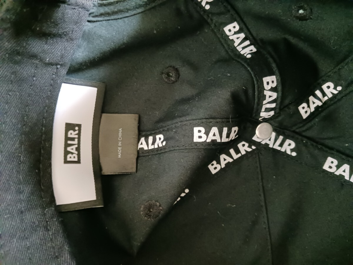 BALR. キャップ ボーラー CLASSIC OXFORD CAP B'2nd ブラック スナップバック 帽子 コットン_画像7