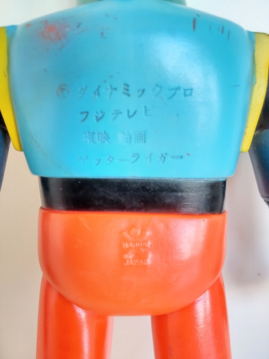 昭和 当時物 ゲッターロボ ゲッターライガー ソフビ 当時物 ゲッターライガー ソフビ ゲッターロボ 約23cm バンダイ