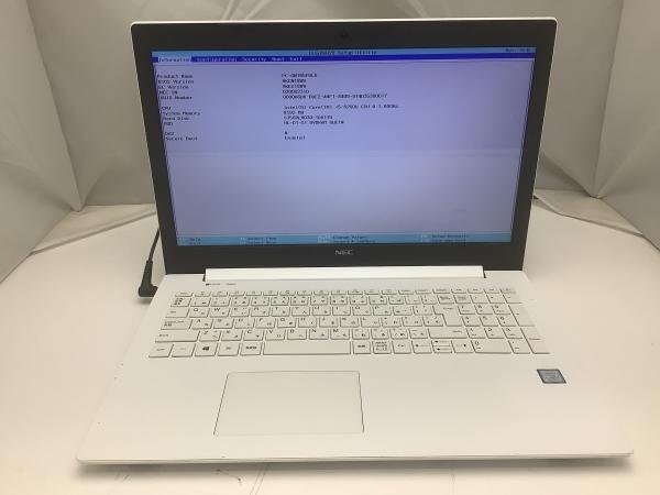 【Core i5-8250U】 NEC　LAVIE　PC-GN165FDLD 【BIOS確認済】 メモリ4GB/SSDなし　中古 ノートPC 【ジャンク】 ☆ジャンク！ BIOS起動確認済！ Windows11対応Intel Core i5 8250U搭載