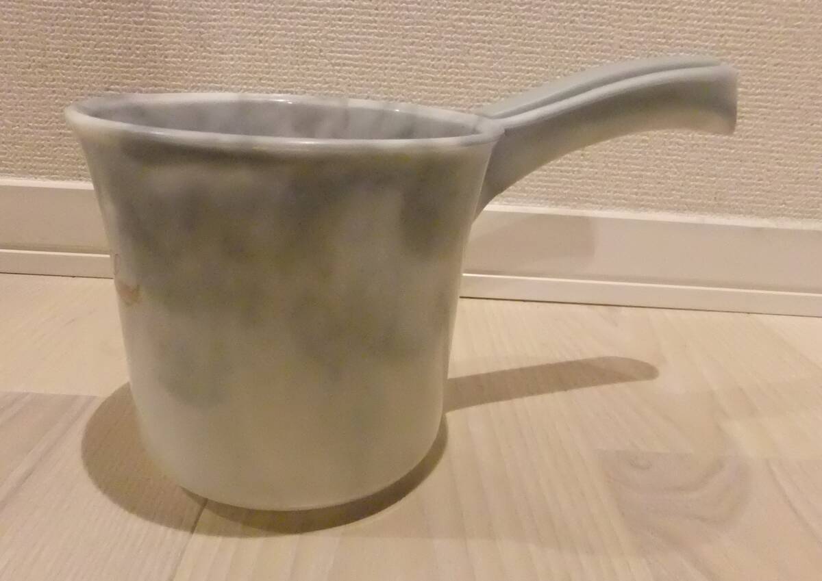 未使用 片手桶 Water-Land グレー 日本製 シンカテック 手おけ 入浴 浴室 風呂場_画像2