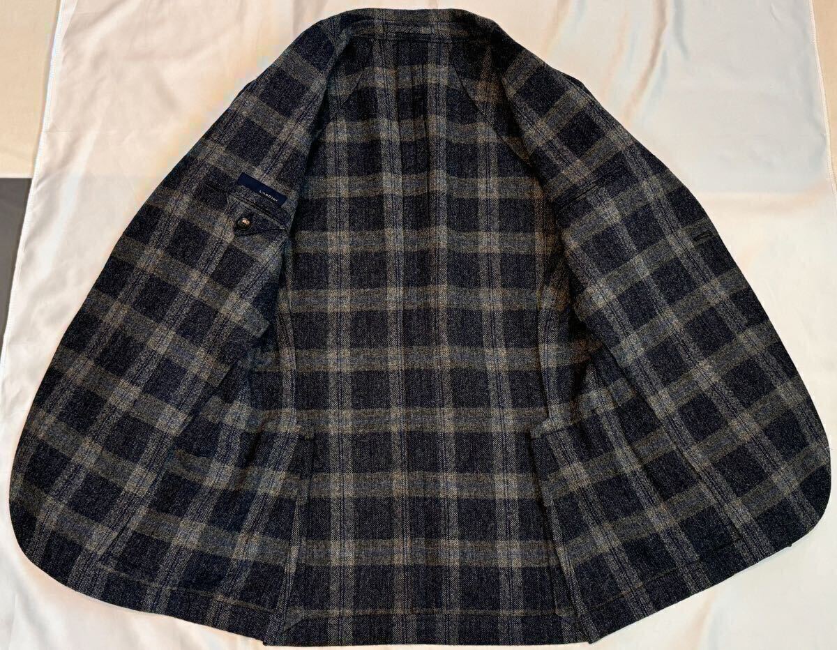 【LARDINI】ラルディーニ 伊製 リネン シングル ジャケット グレー 44 状態良好 LARDINI ラルディーニ サイズ 44 S〜M テーラード