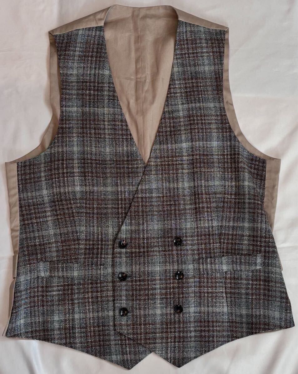 LARDINI ダークグレー ベスト 50 状態良好 LARDINI 近年モデル ラルディーニ サイズ 46 S〜M ジレ