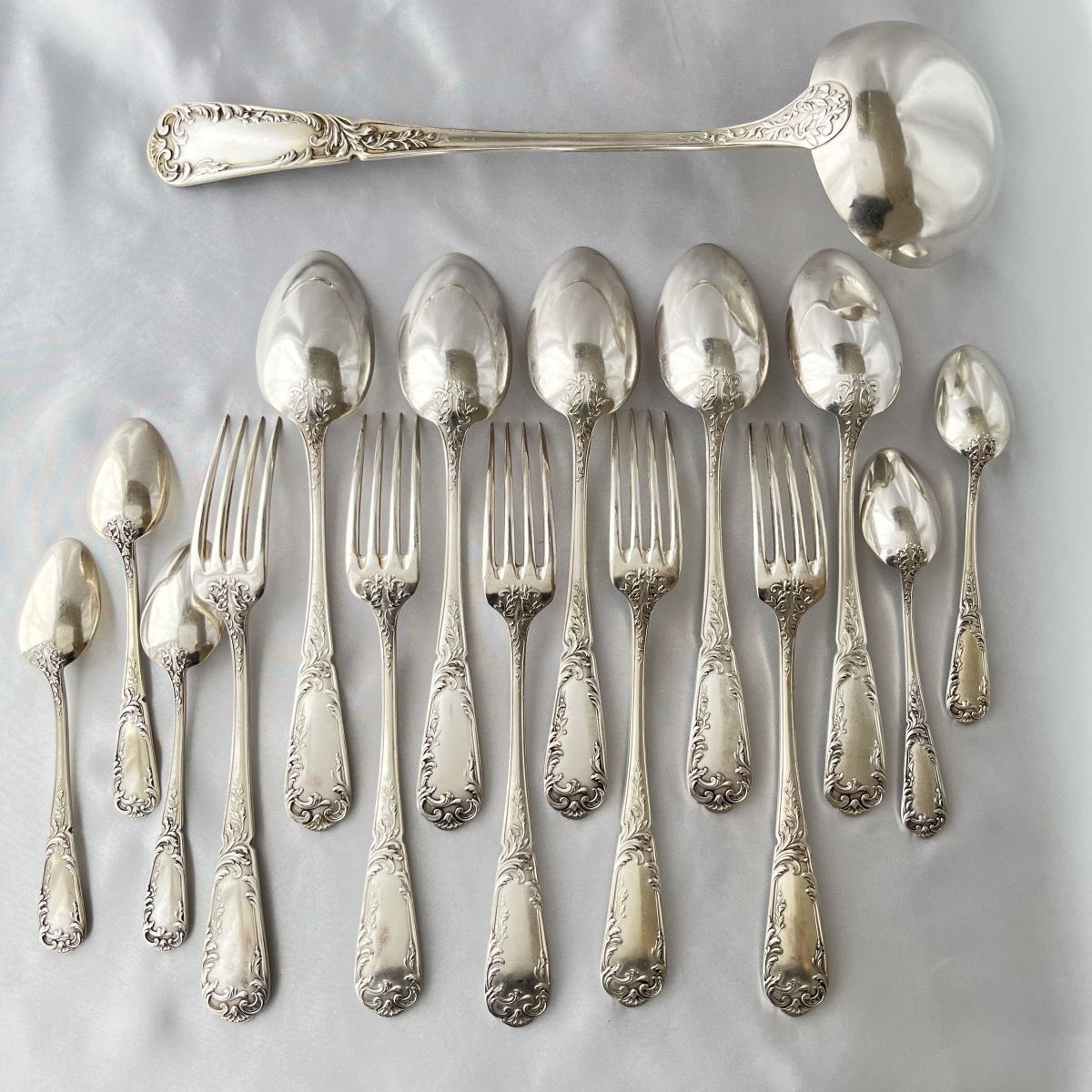 仏蘭西】 Louis XV カトラリーセット 16本【シルバープレート