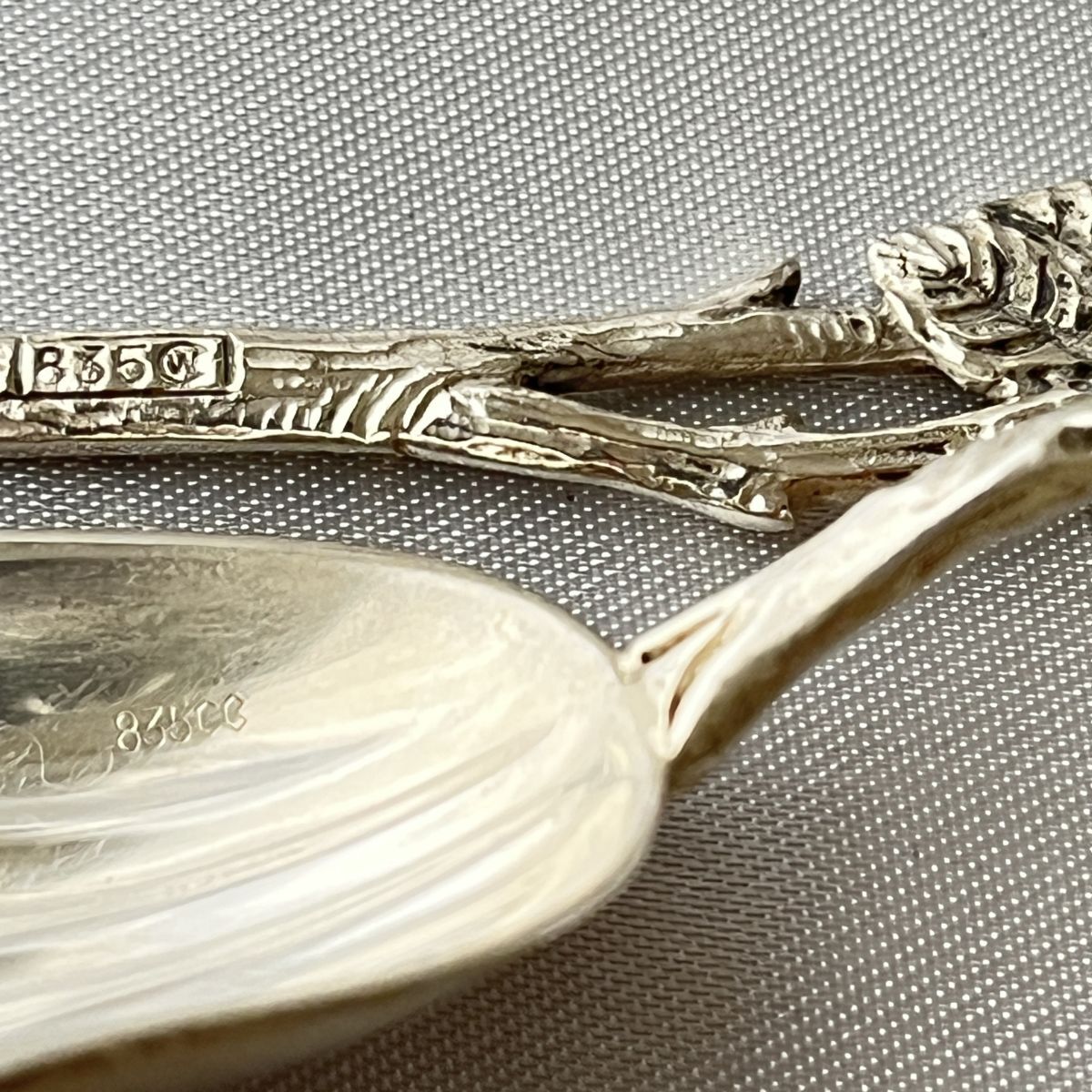 ドイツ】薔薇のシュガースプーン 5本【純銀】 ヒルデスハイムローズ