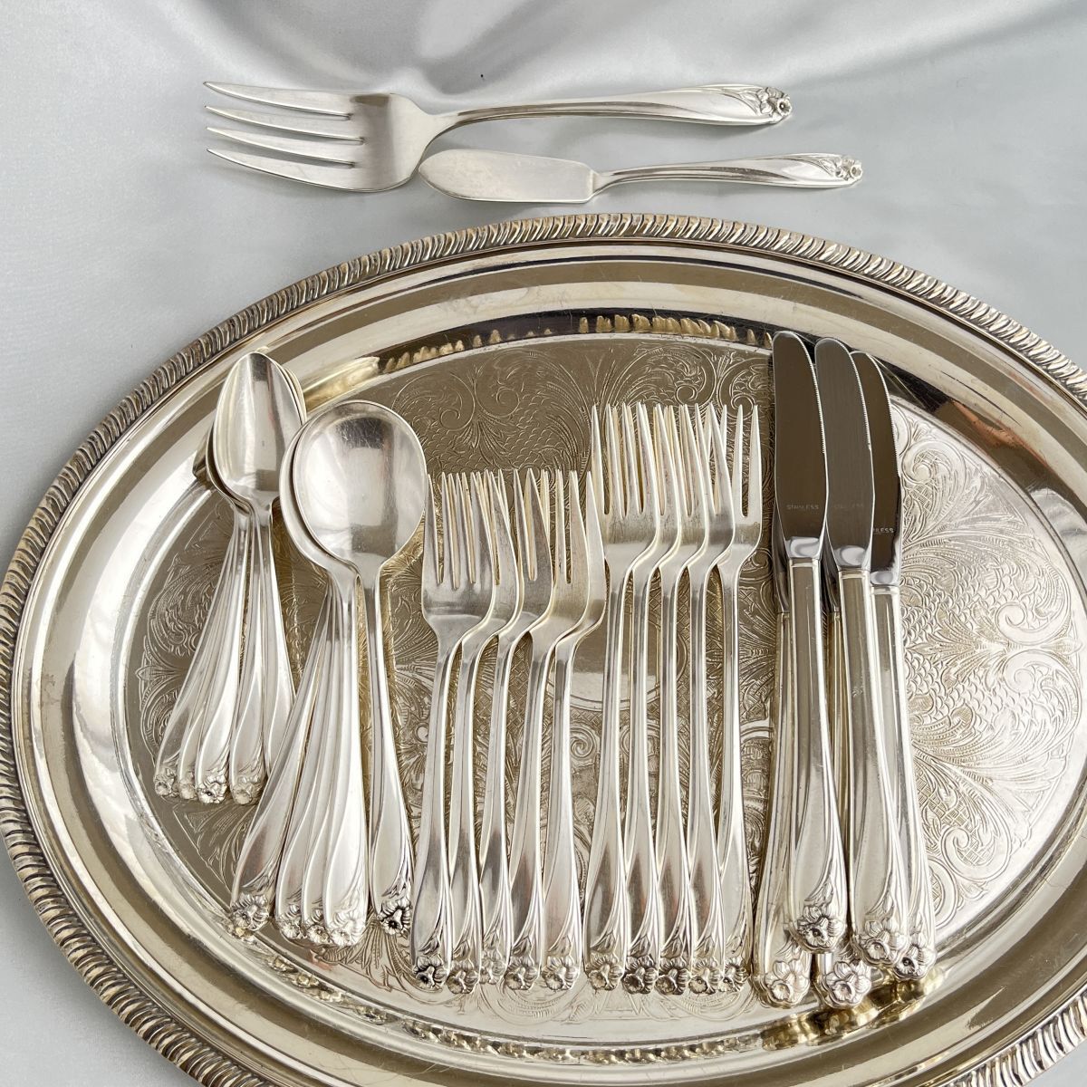 金富士】江戸ガラス 義弥満（ギヤマン）手塩皿20客 共箱 工芸ガラス