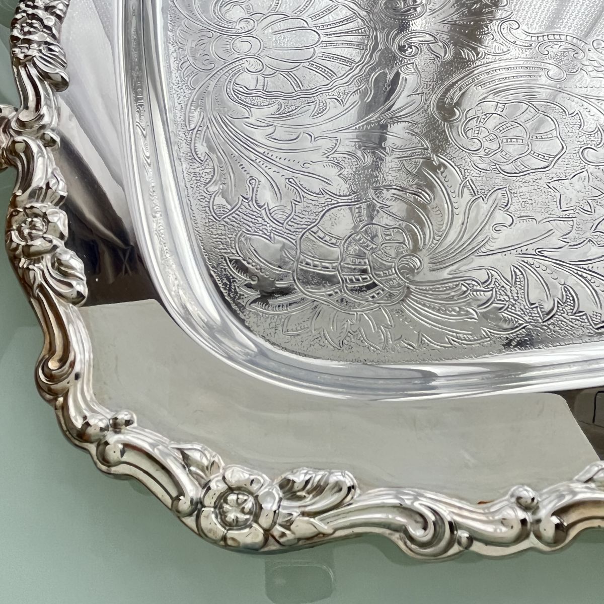 ONEIDA】 ギャラリートレー 61cm 【シルバープレート】 ハンドル