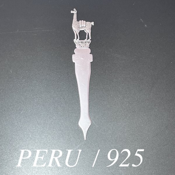 【PERU】【純銀】レターナイフ/ブックマーク栞 PERU】【純銀】レターナイフ/ブックマーク栞 - メルカリ