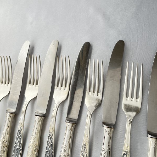 【ドイツ】 デザートセット ナイフ / フォーク 10本【シルバープレート】 ドイツ】 デザートセット ナイフ / フォーク 10本【シルバー