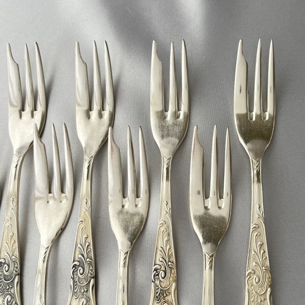 【ドイツ】ケーキフォーク 12本【シルバープレート】 ドイツ】ケーキフォーク 12本【シルバープレート】