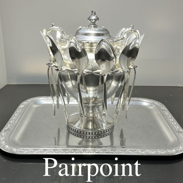 【Pairpoint】 スプーンホルダー【シルバープレート】薔薇のスプーン Pairpoint】 スプーンホルダー【シルバープレート】薔薇の