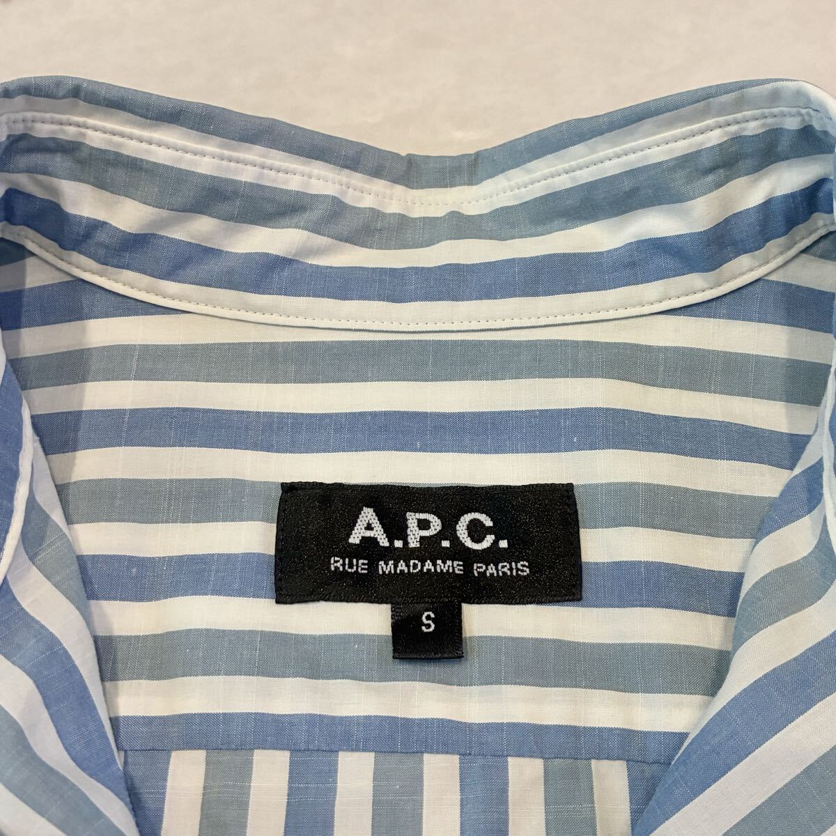 A.P.C. RUE MADAME PARIS ストライプ 長(zhǎng)袖シャツ