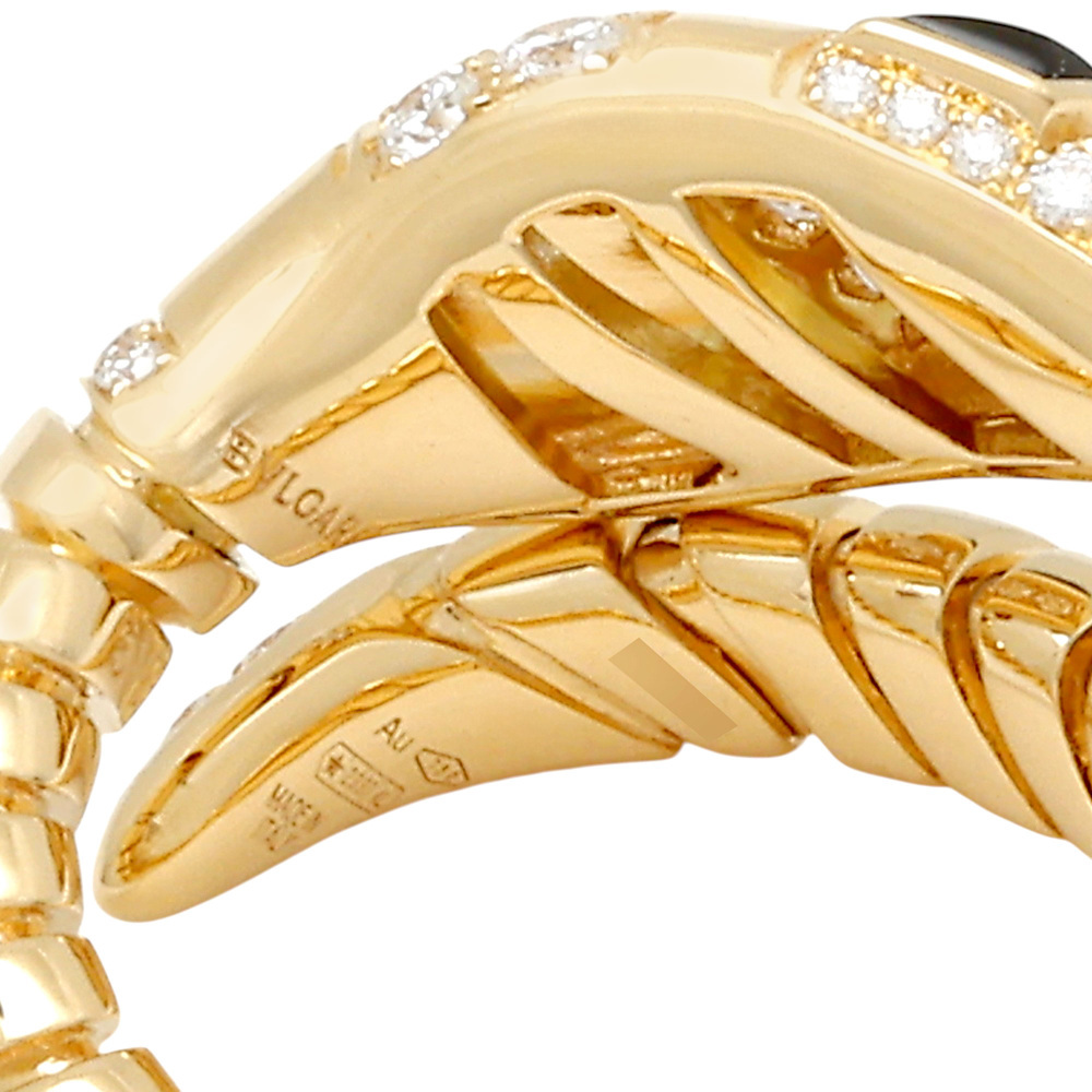  BVLGARY tubo газ K18 желтое золото кольцо б/у 